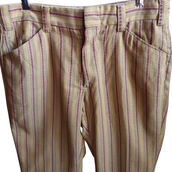 34x30 Vintage 1960's Men's Bootcut Pinstripe Shelby Garage Band jeans/Pants - Picture 3 of 11